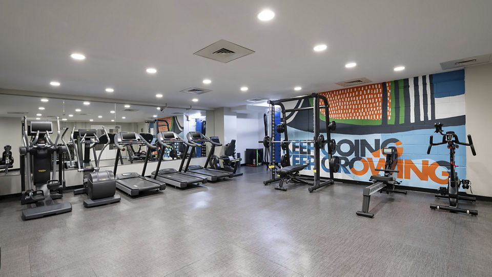 fitness center at Pearson Square Apartments