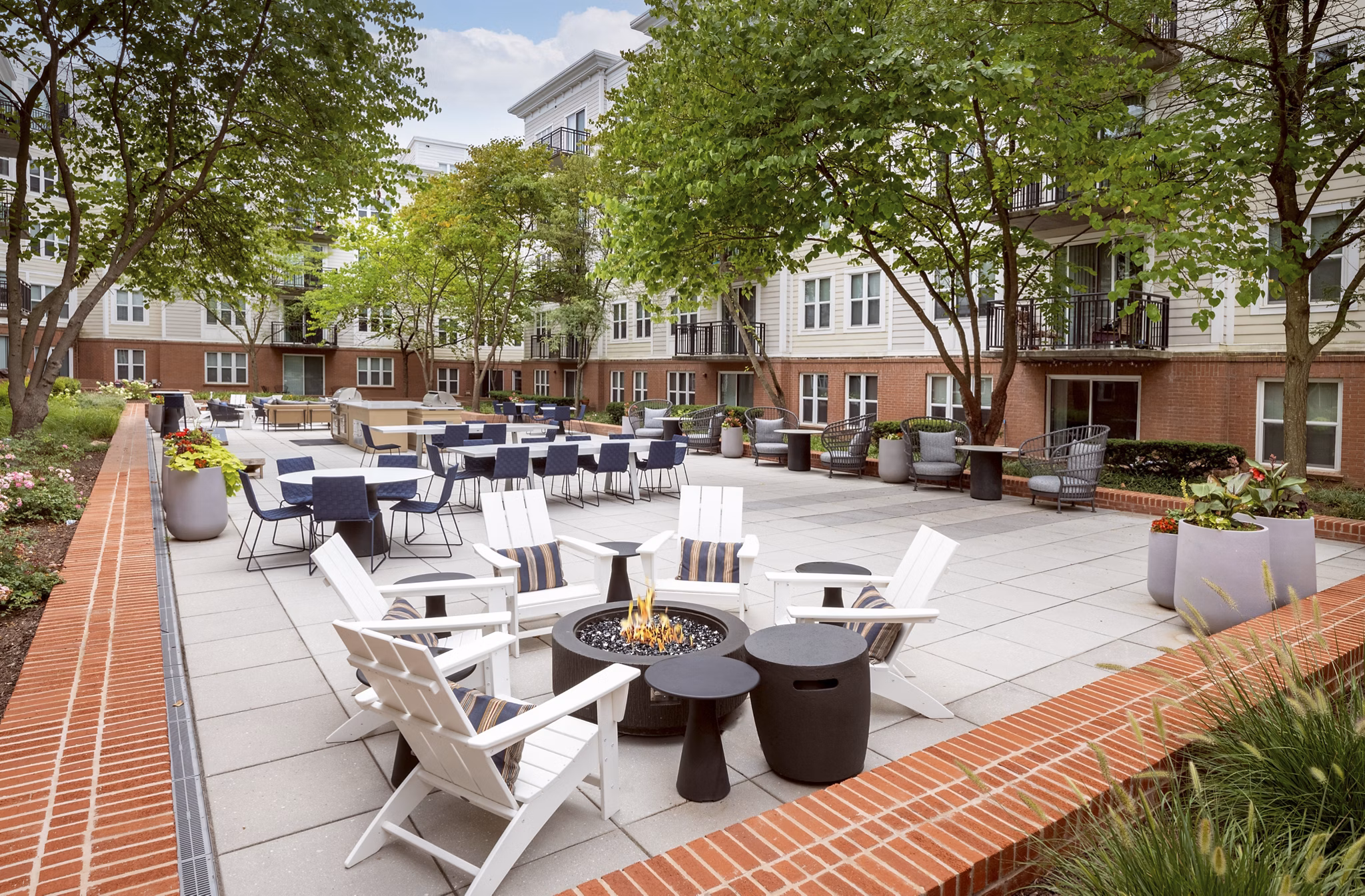 grill area at Pearson Square Apartments