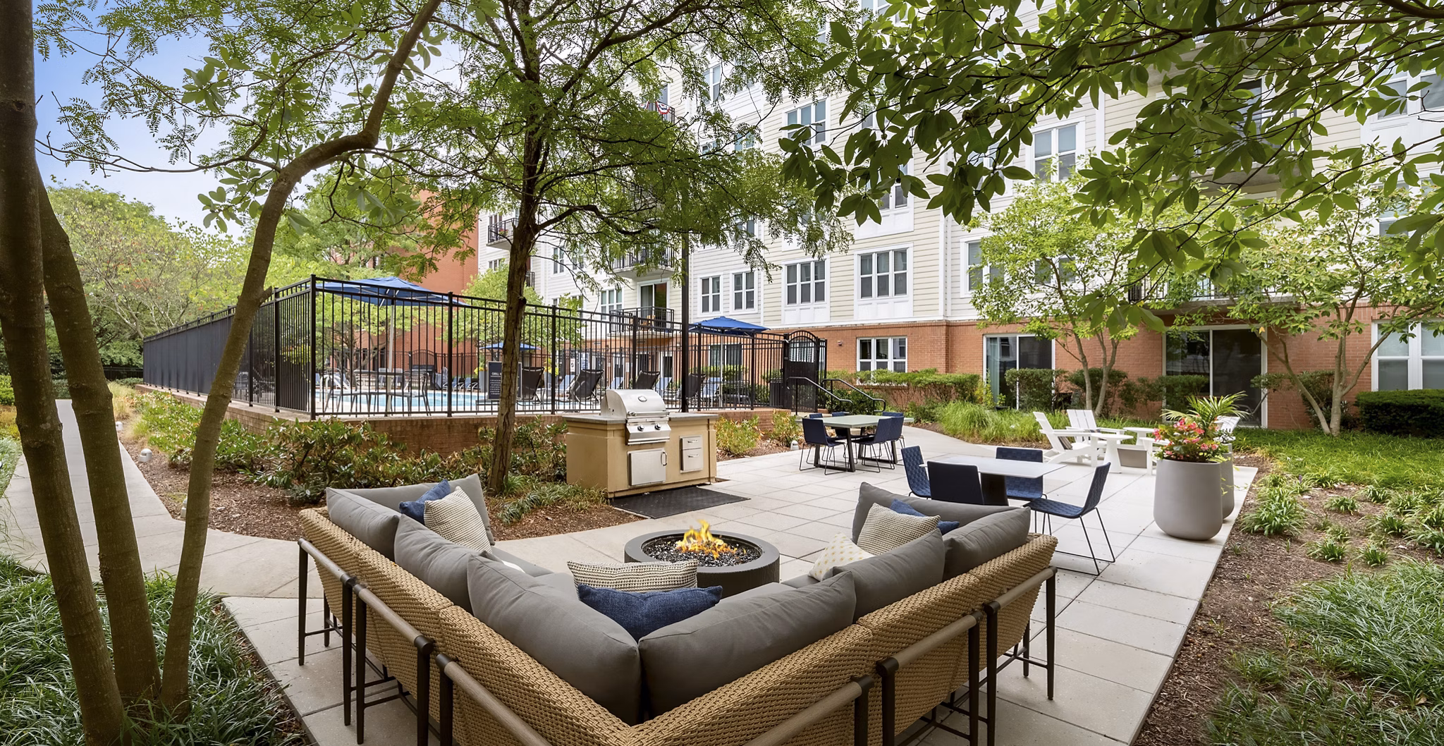 grill area at Pearson Square Apartments