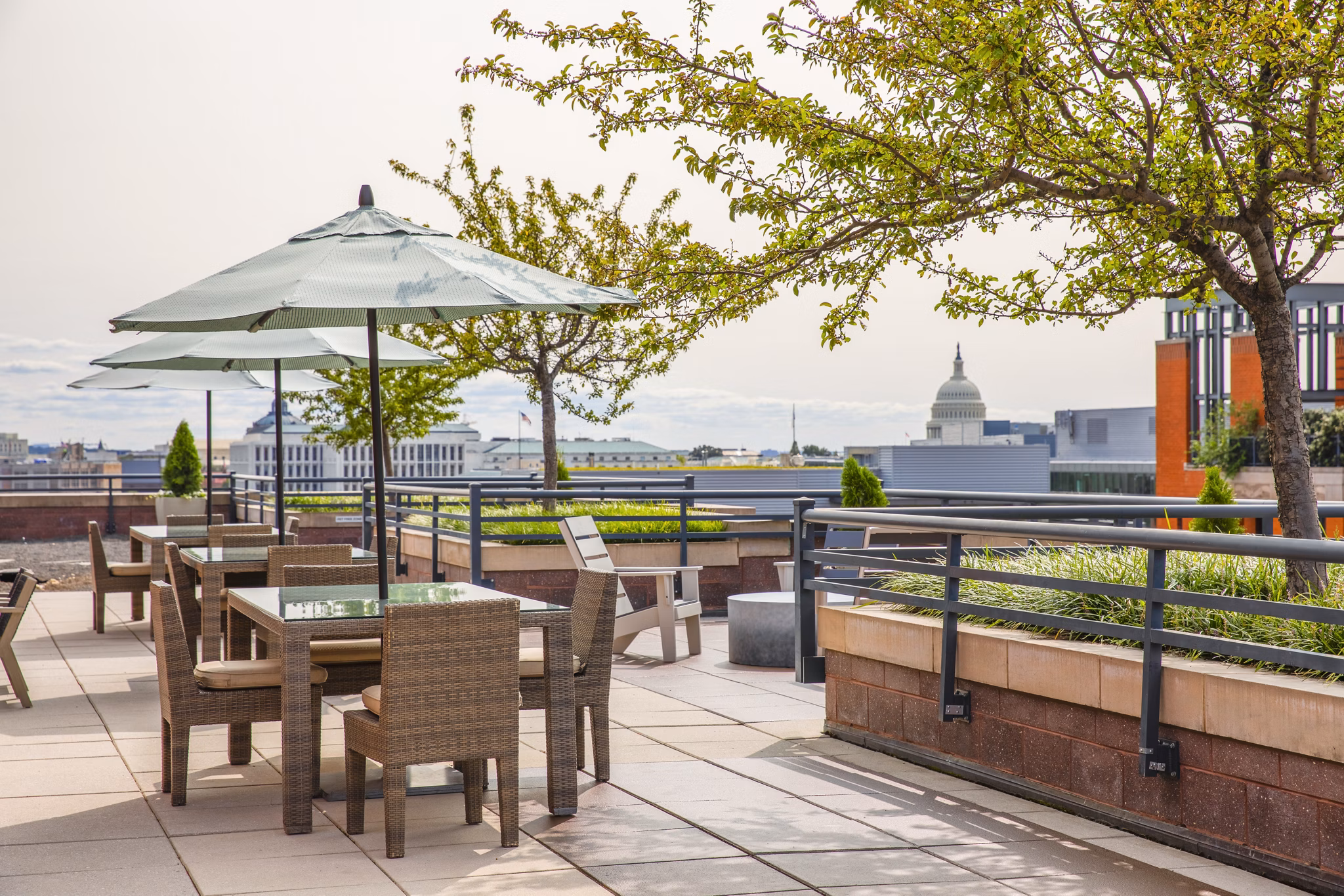 grill area at Senate Square Apartments