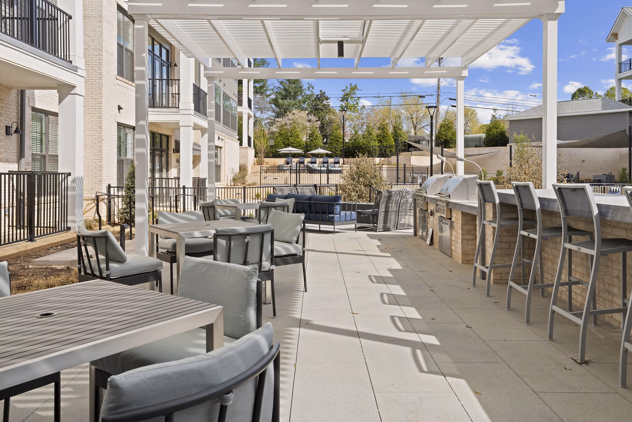 Patio at LANA at Lake Norman Apartments