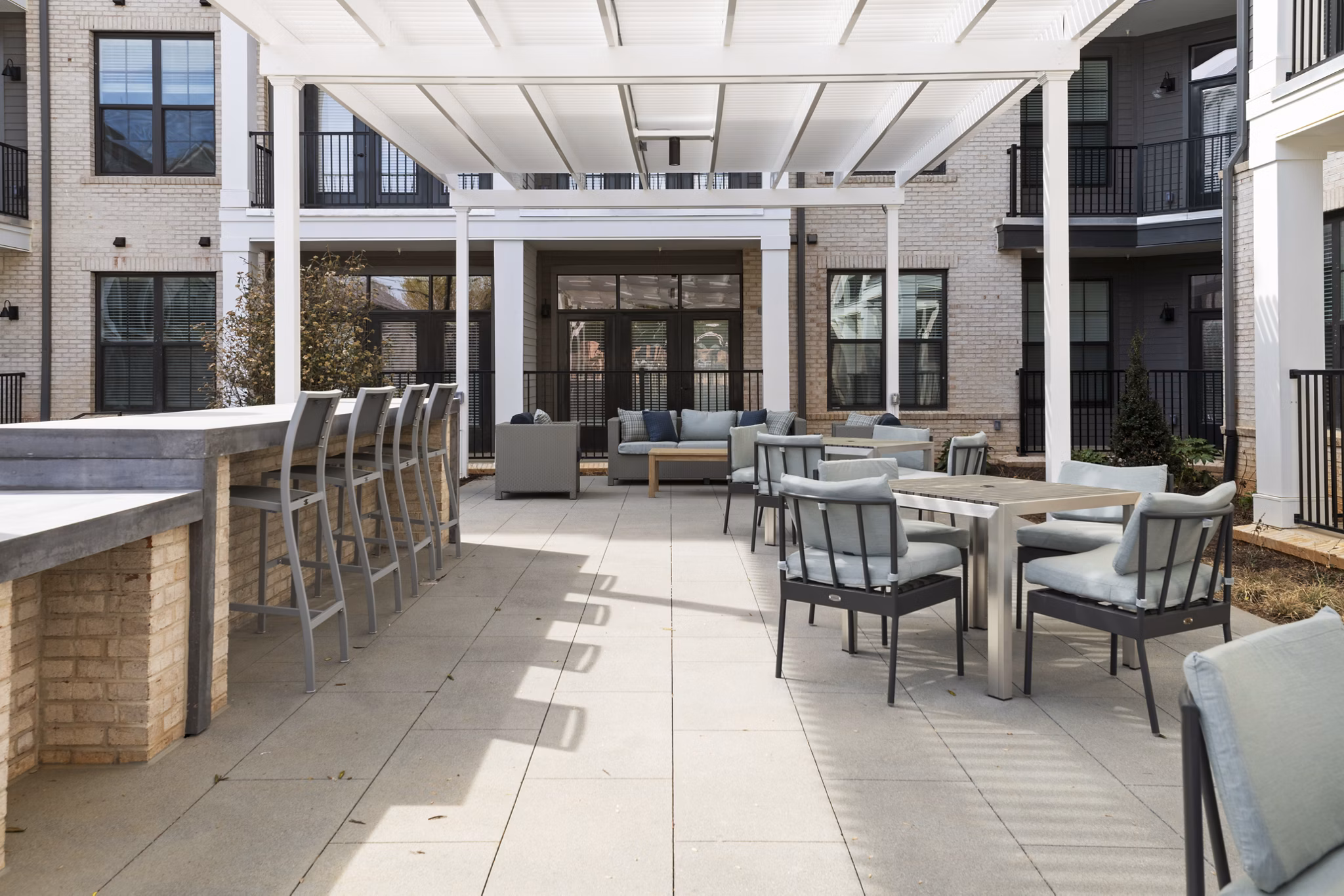 Patio at LANA at Lake Norman Apartments