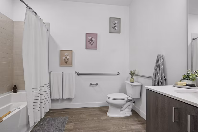 bathroom at The 266 Framingham Apartments 