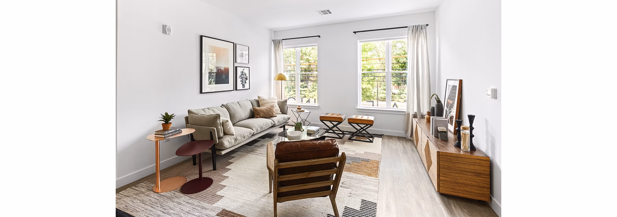 living room at The 266 Framingham Apartments 