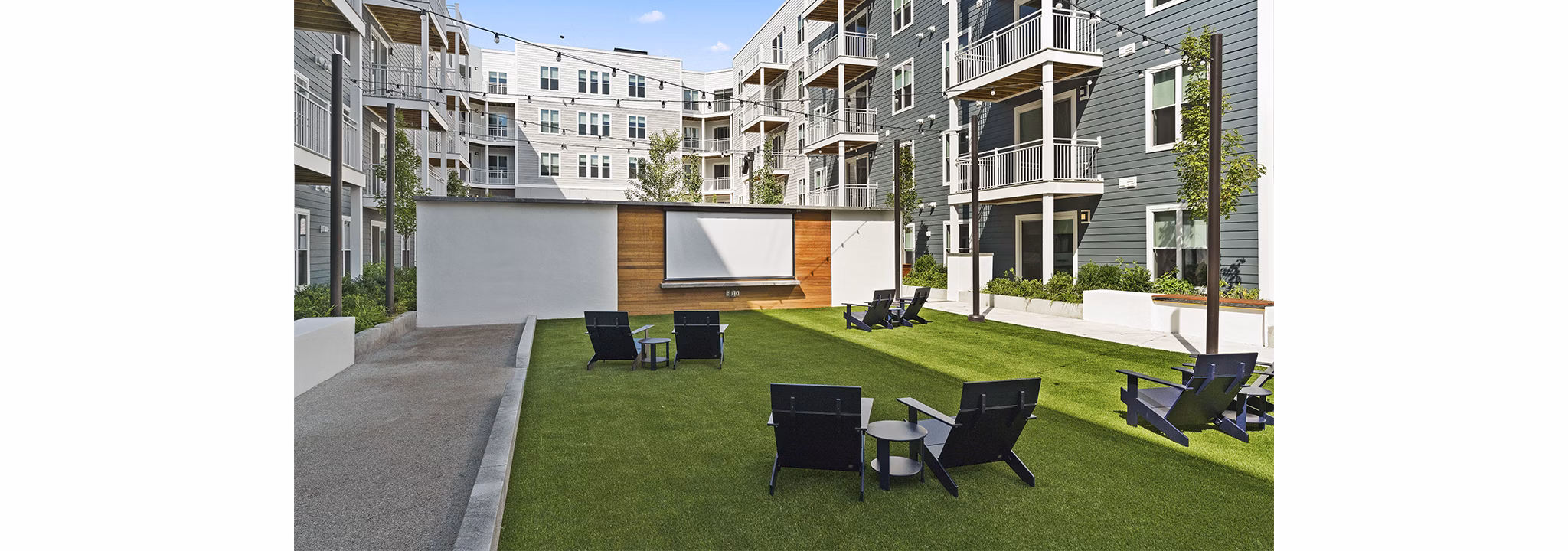 patio at The 266 Framingham Apartments 