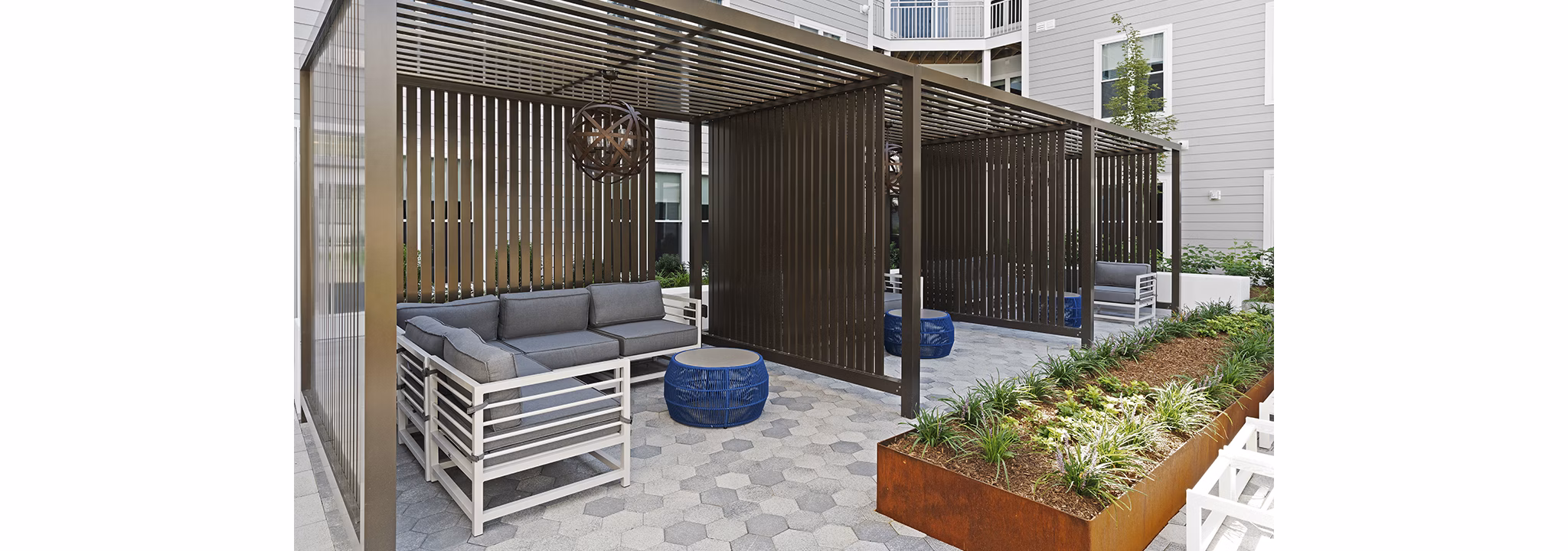 patio at The 266 Framingham Apartments 