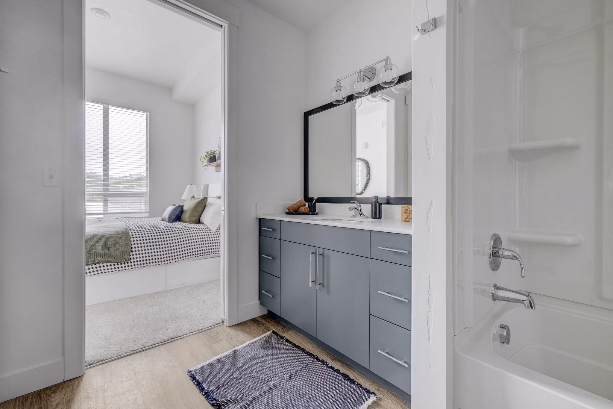 bathroom at The Gauge Apartments 