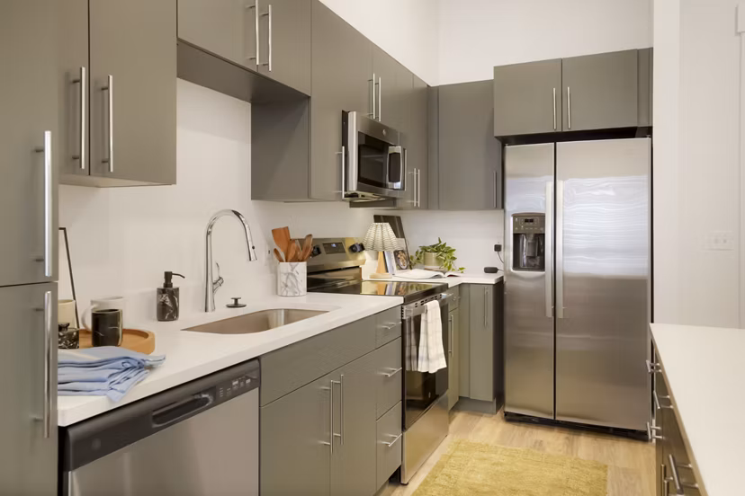 kitchen at The Gauge Apartments 