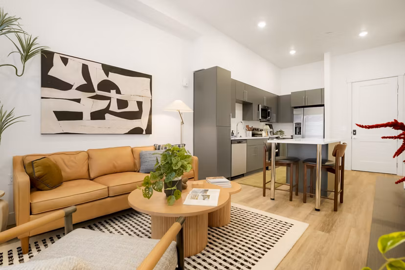 living room at The Gauge Apartments 