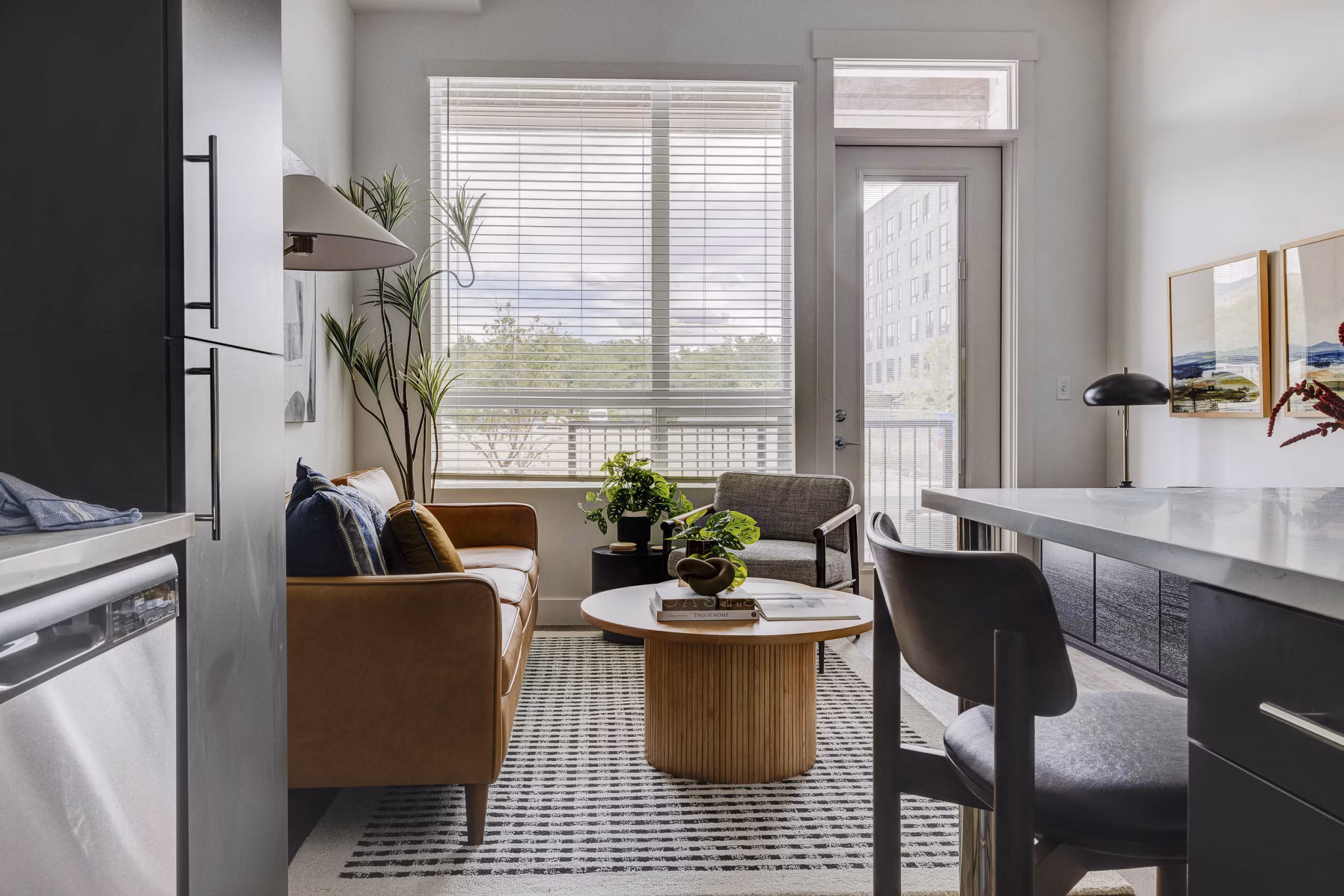 living room at The Gauge Apartments 