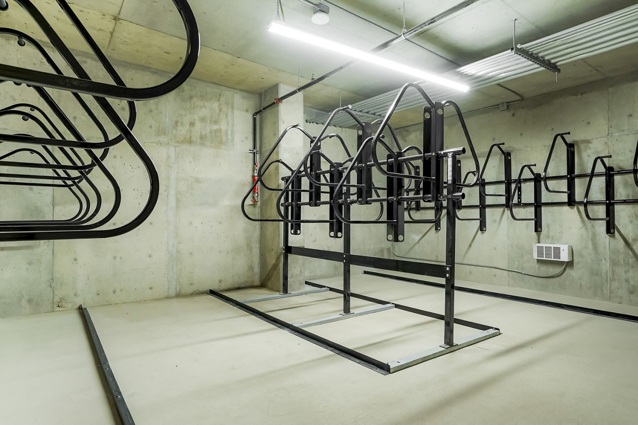 Bike room at The Gauge