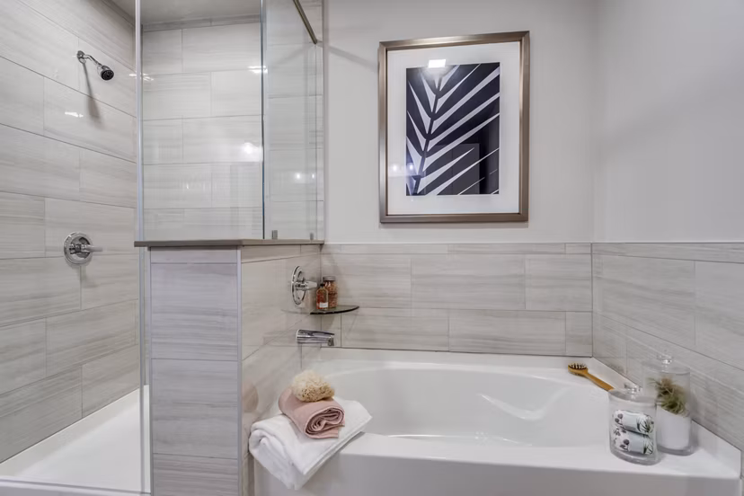 bathroom at Montrose at Buffalo Bayou Apartments