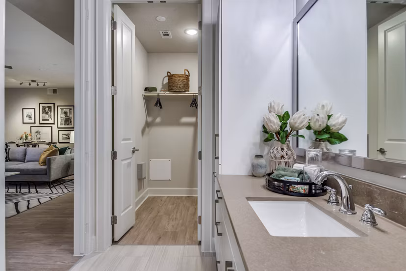 bathroom at Montrose at Buffalo Bayou Apartments
