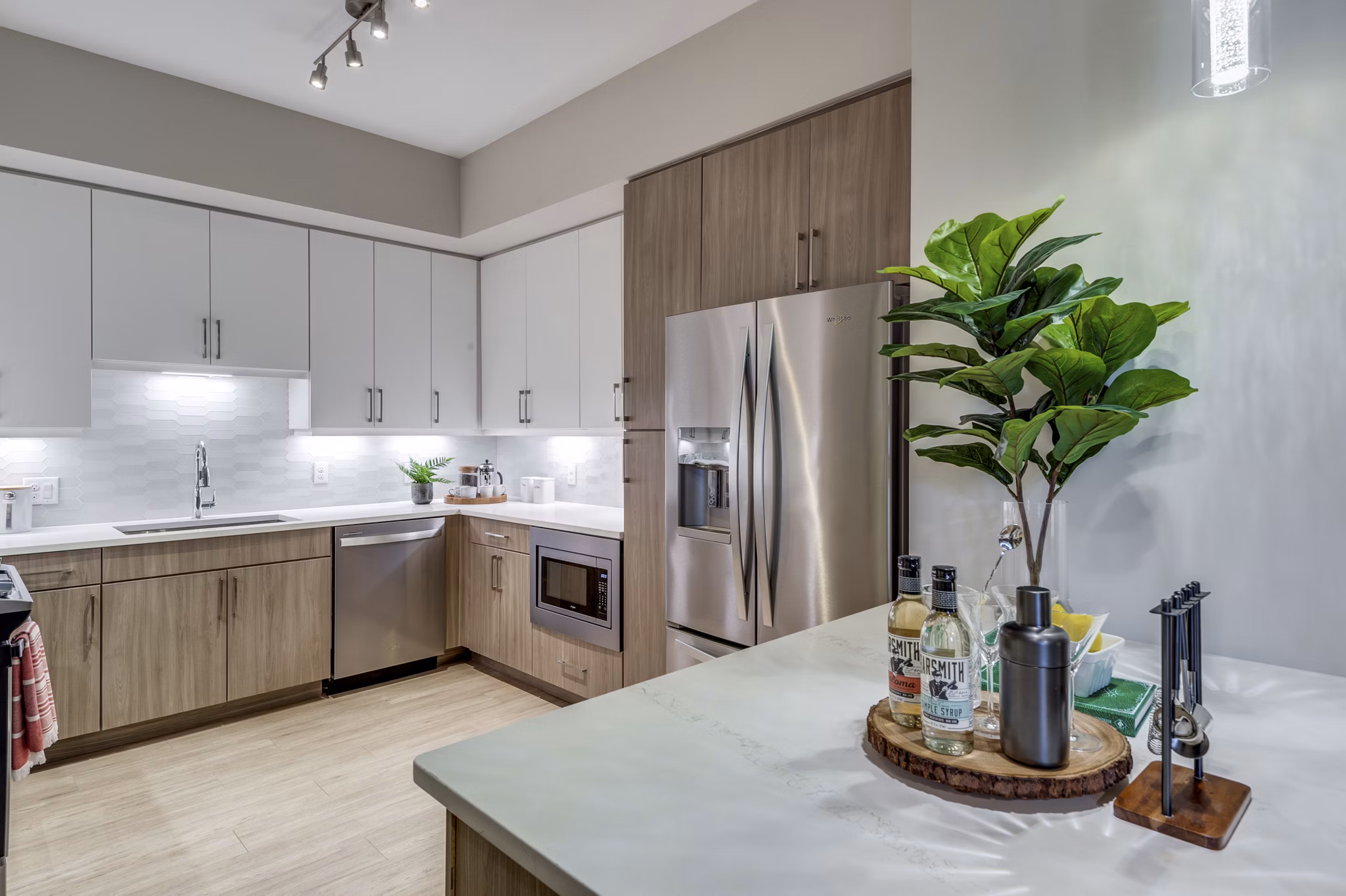 kitchen at Montrose at Buffalo Bayou Apartments
