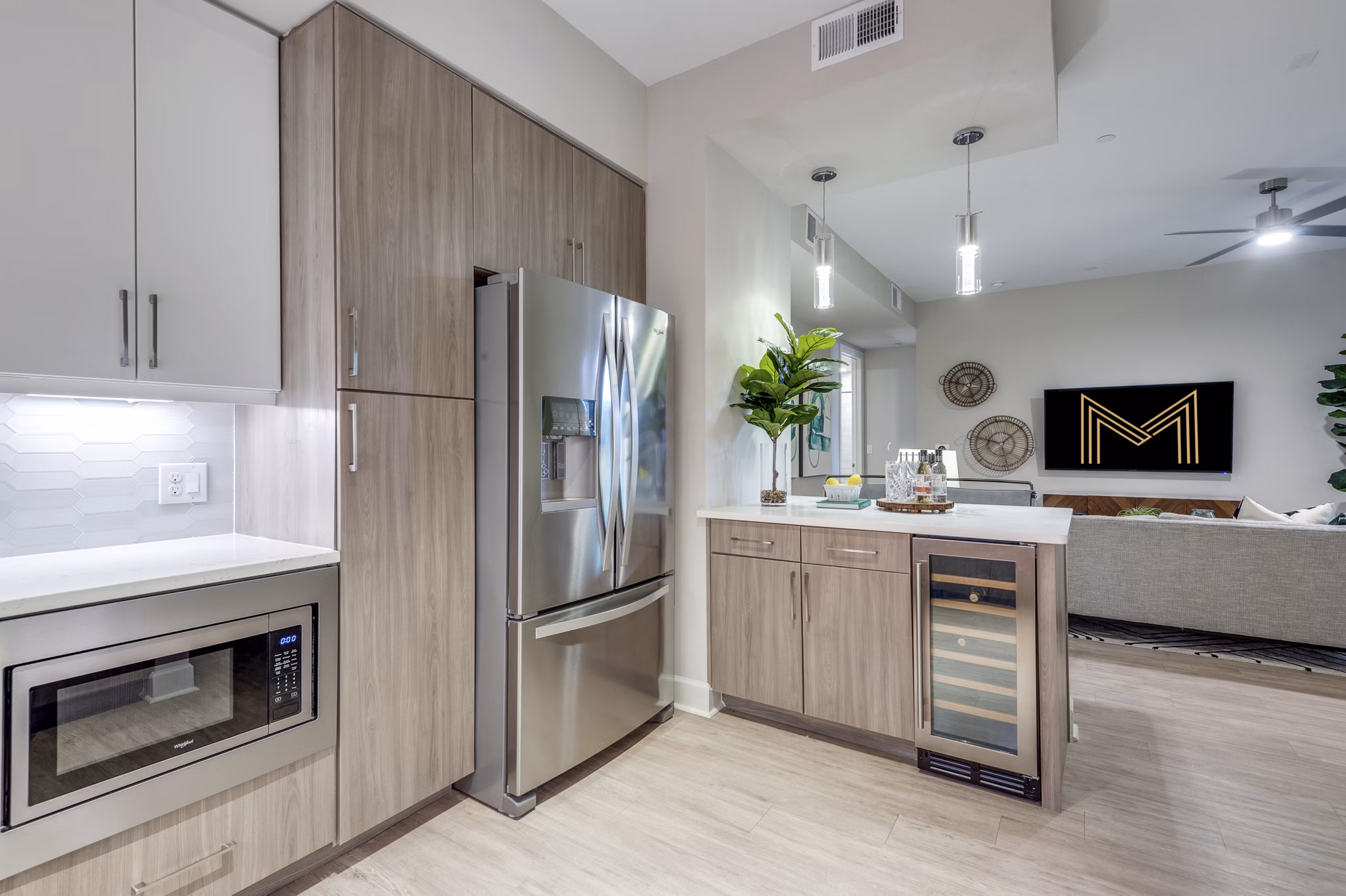 kitchen at Montrose at Buffalo Bayou Apartments
