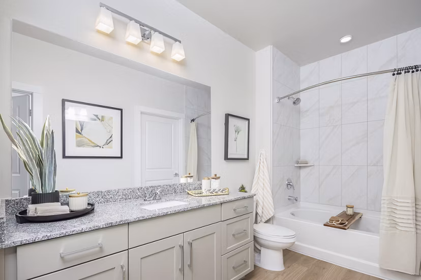 bathroom at New Braunfels Heights Apartments