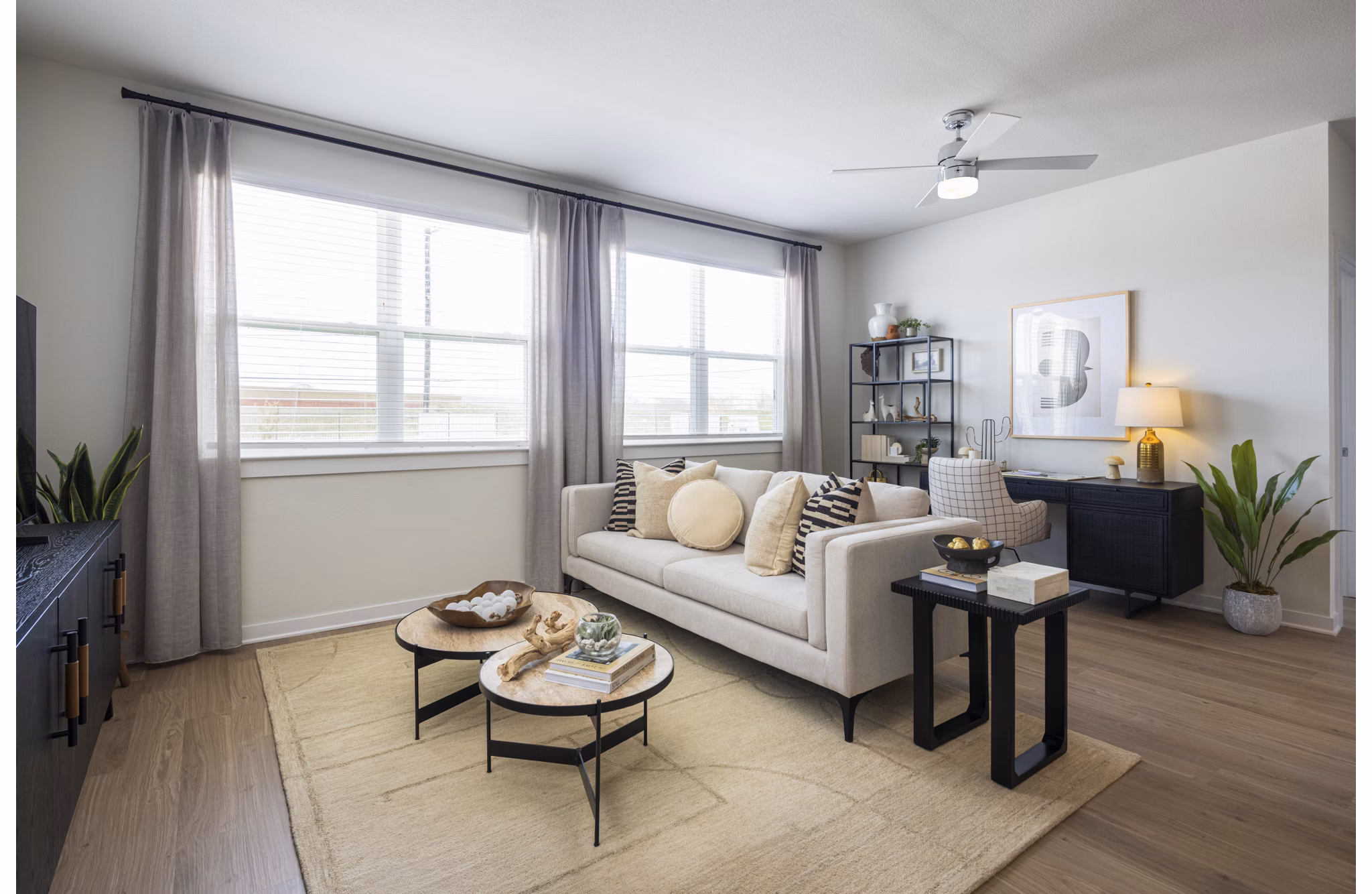 living room at New Braunfels Heights Apartments