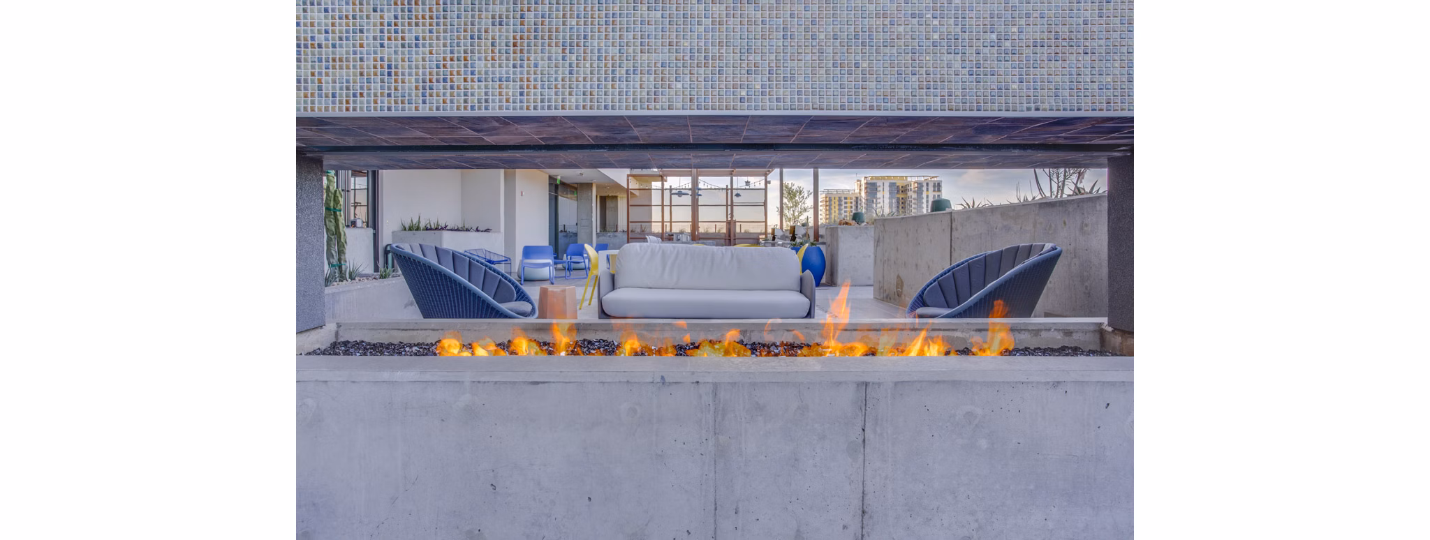 fire pit/patio at Altura Apartments