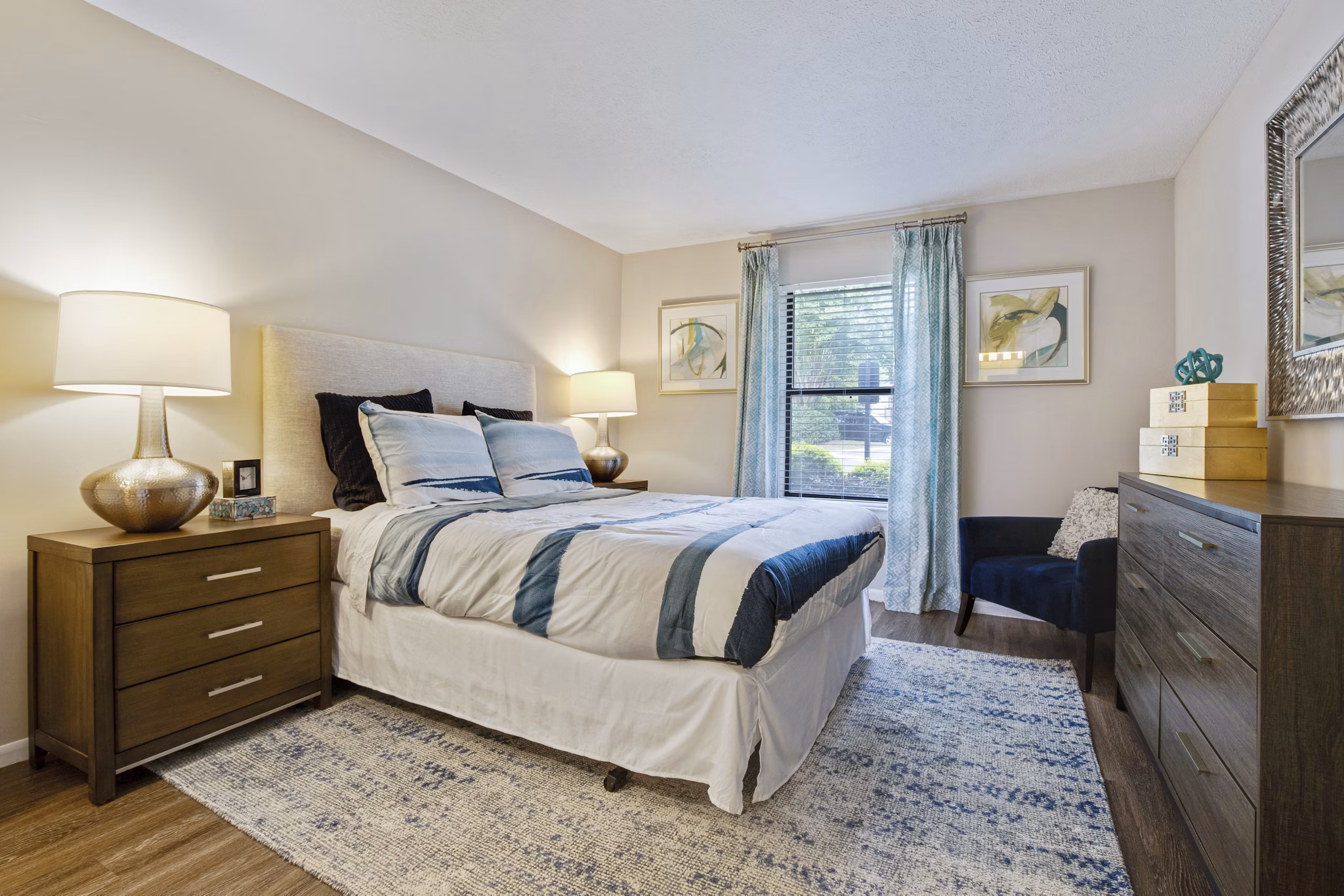 bedroom at The Madison Apartments
