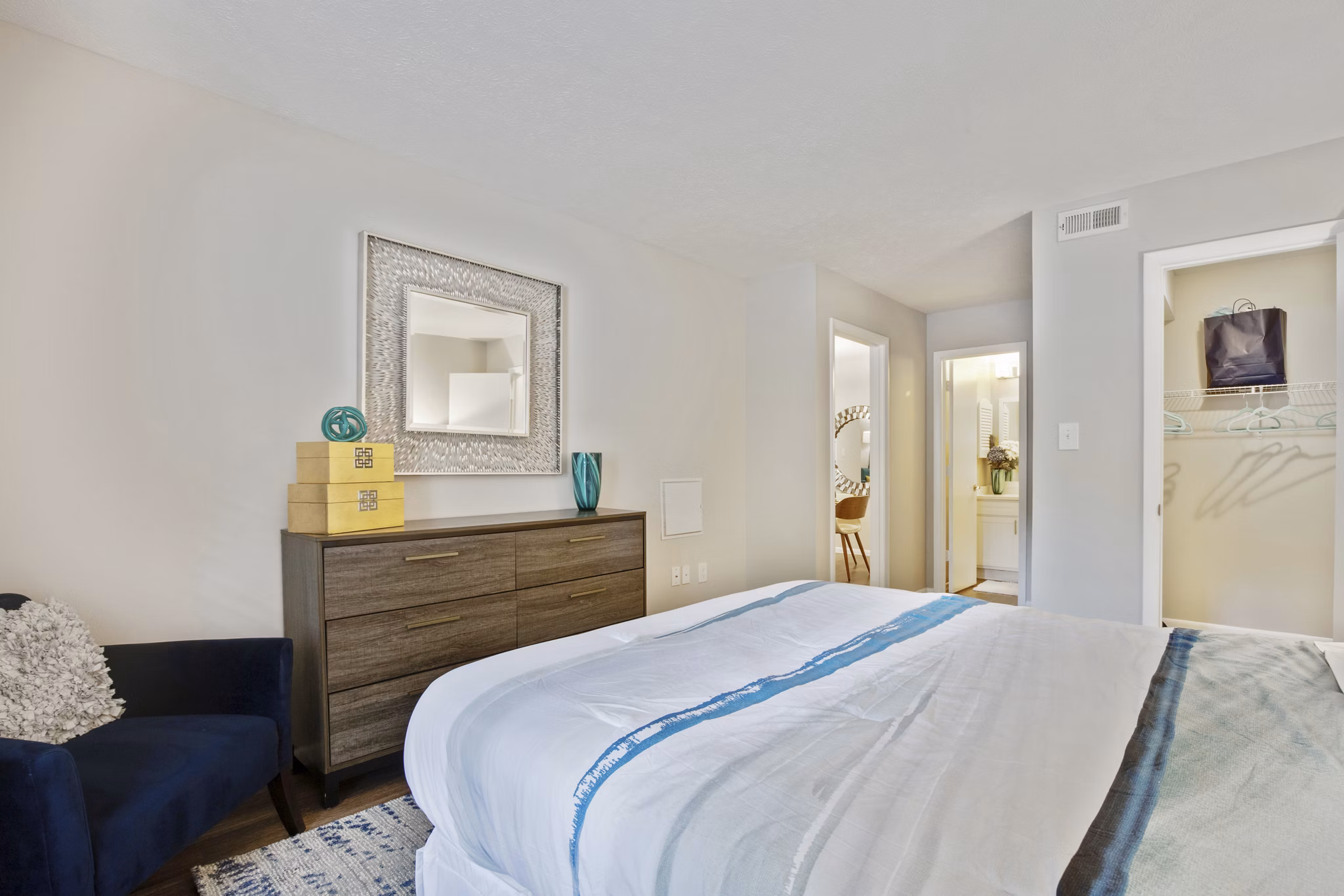 bedroom at The Madison Apartments