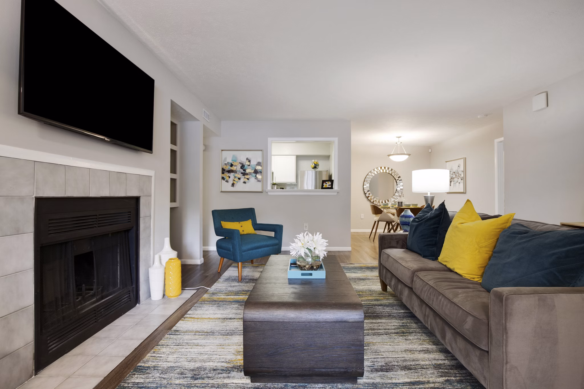 living room at The Madison Apartments