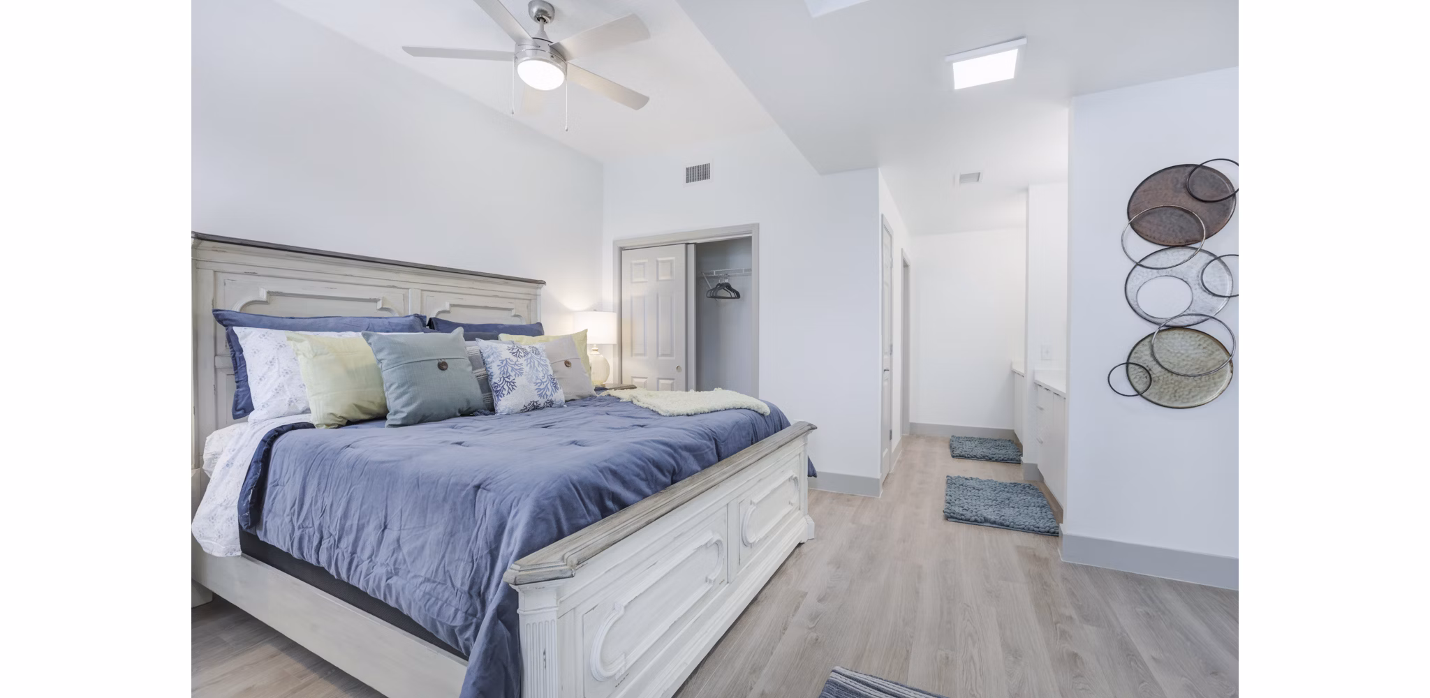 bedroom at The Kensington Apartments