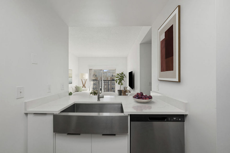 kitchen at The Kensington Apartments