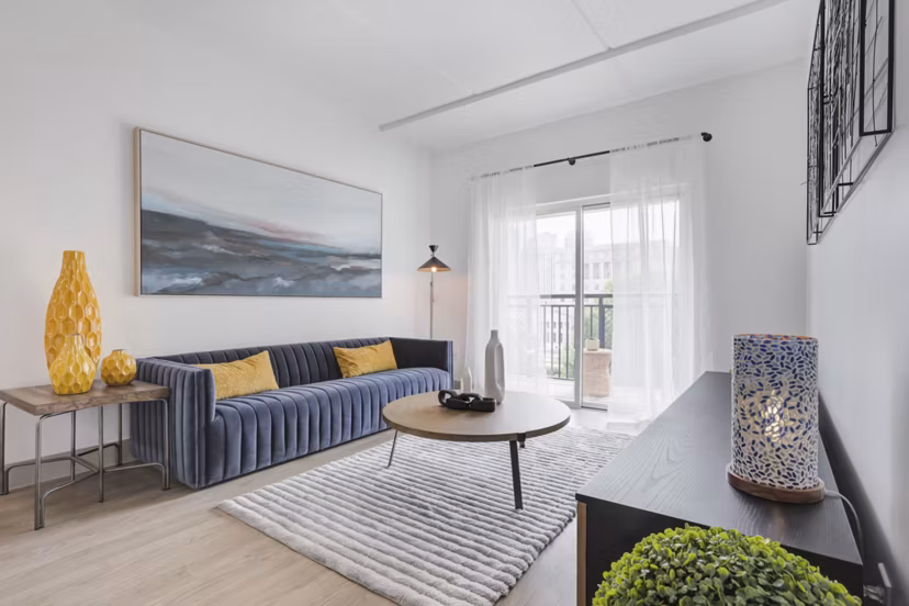 living room at The Kensington Apartments