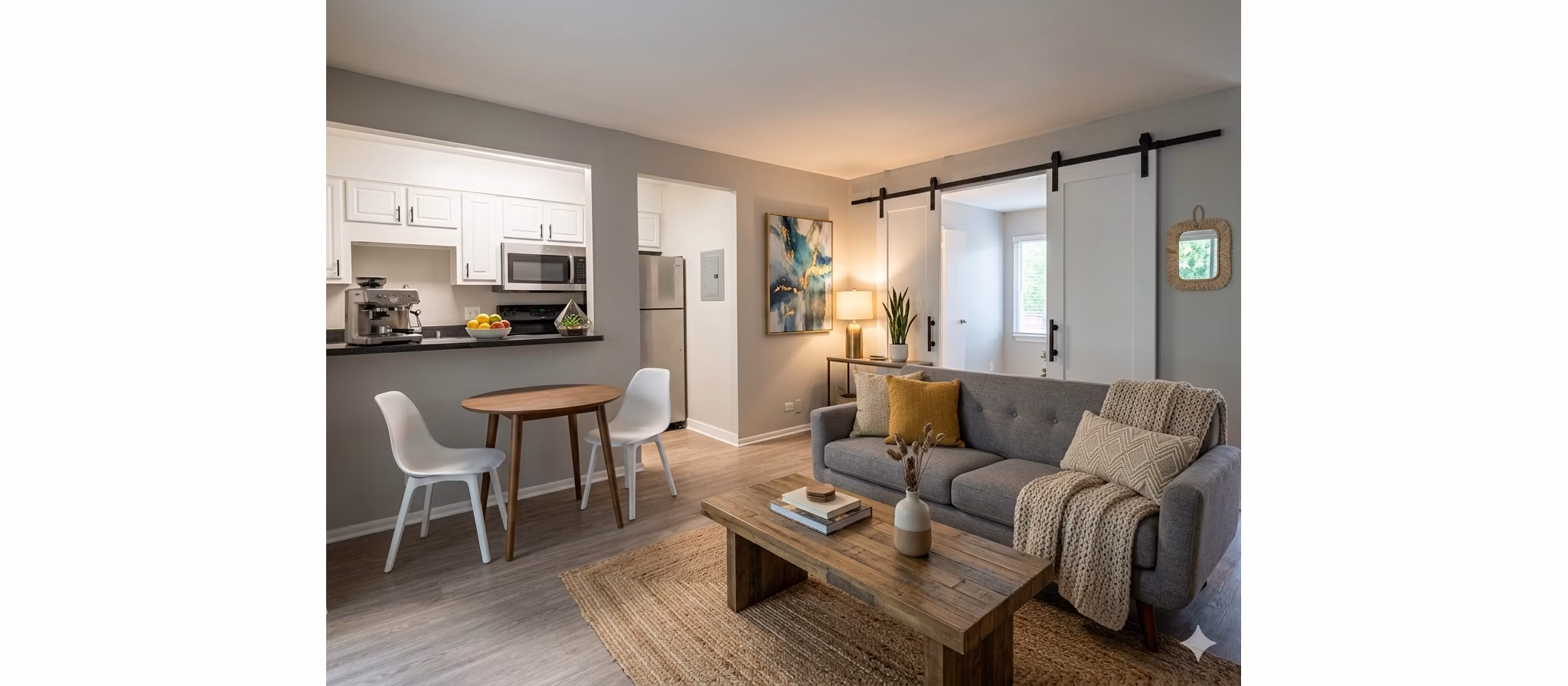 living room at Kensington Apartments