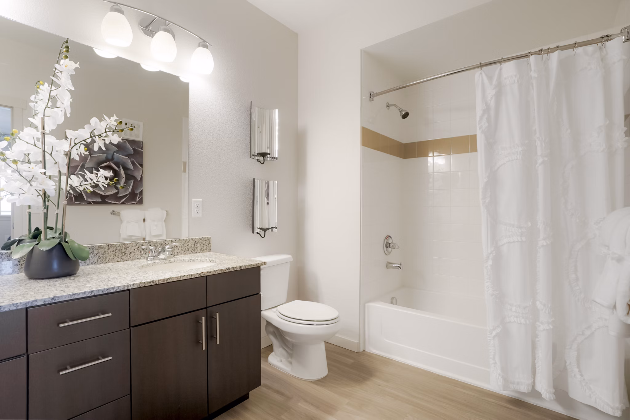 Bathroom at Elevation at County Line Station Apartments