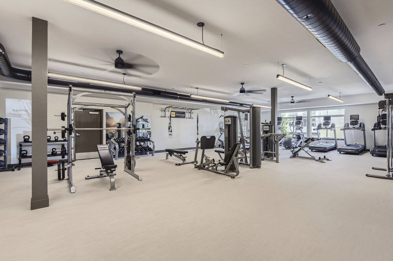 Gym at Elevation At County Line Station (1 of 2)
