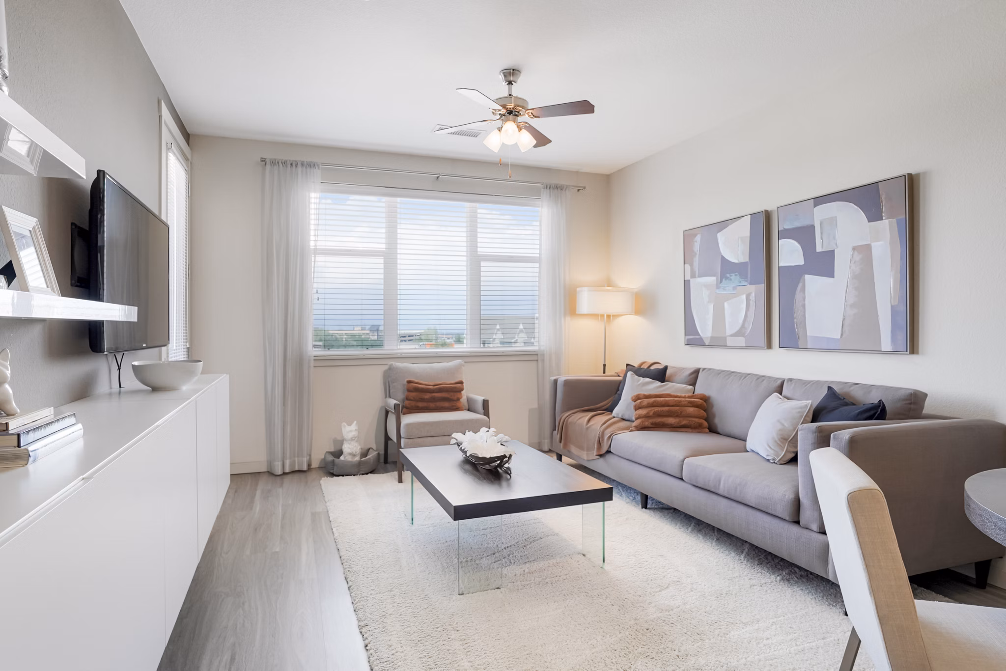 Living Room at Elevation at County Line Station Apartments