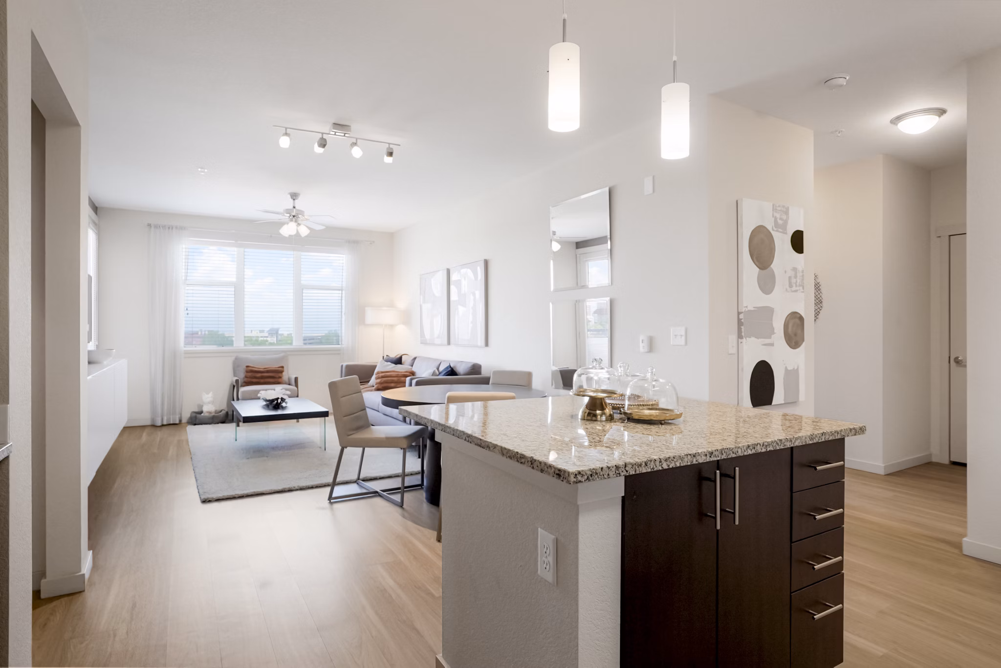 Living Room at Elevation at County Line Station Apartments