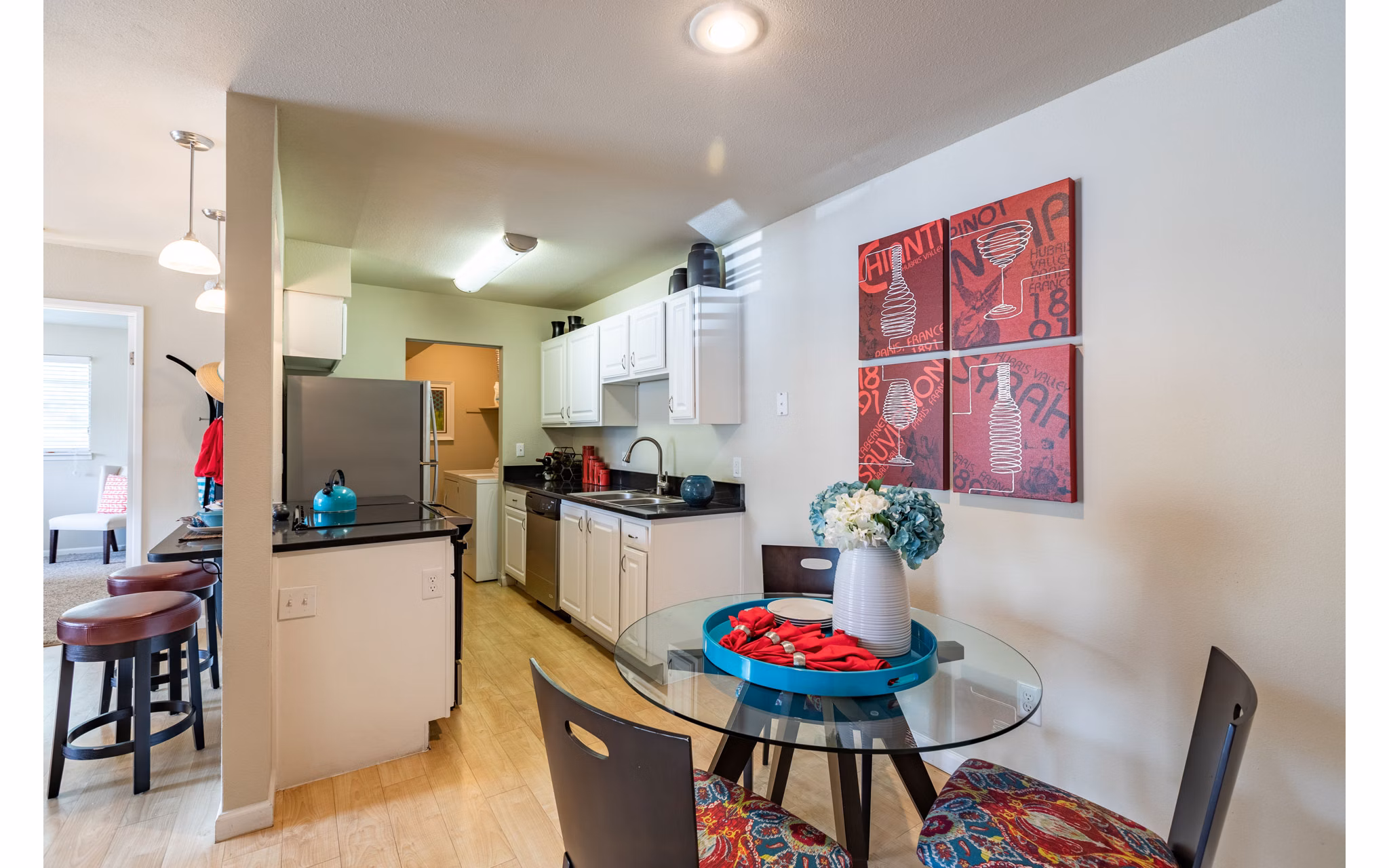 dining room at Edge DTC Apartments