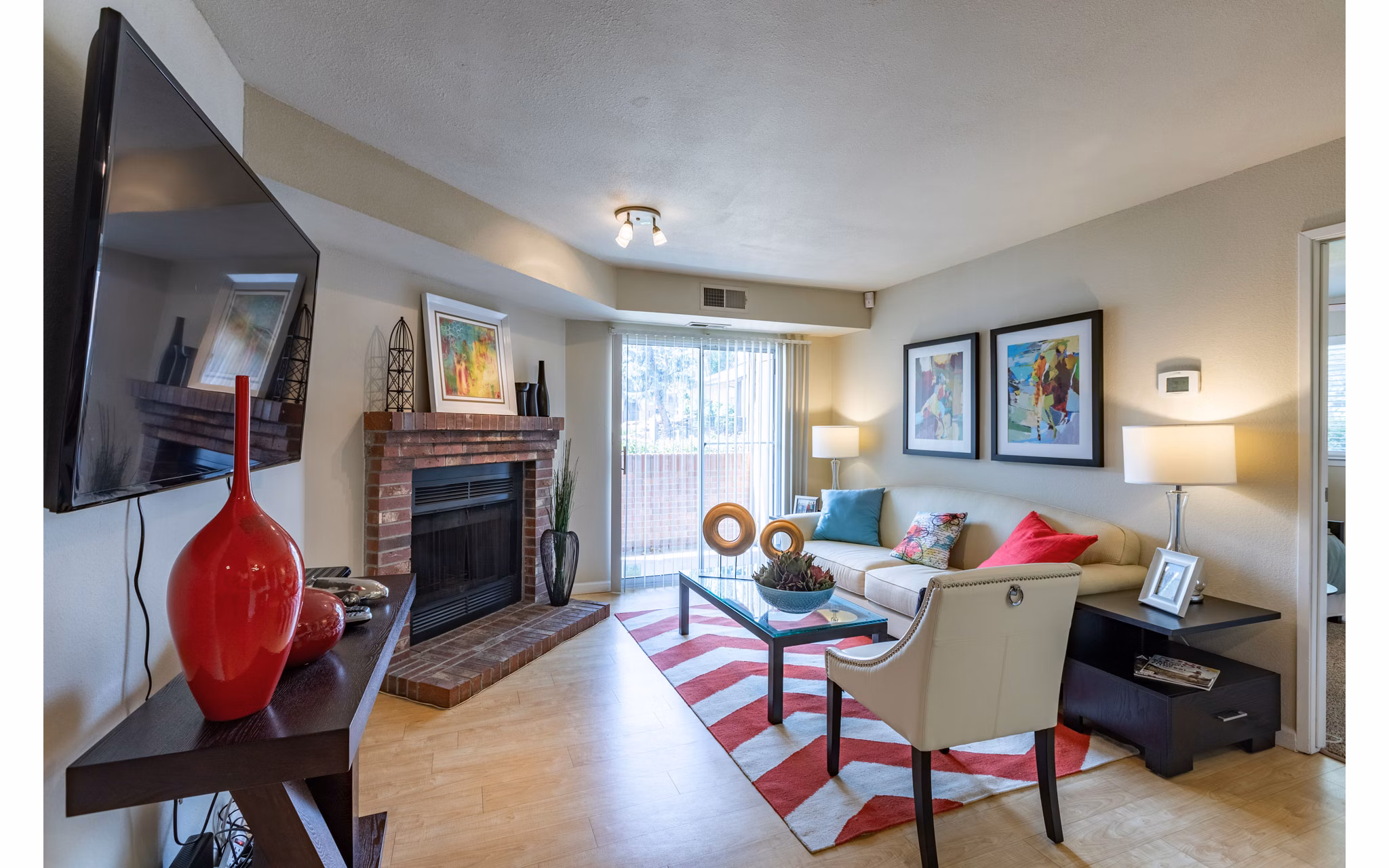 living room at Edge DTC Apartments