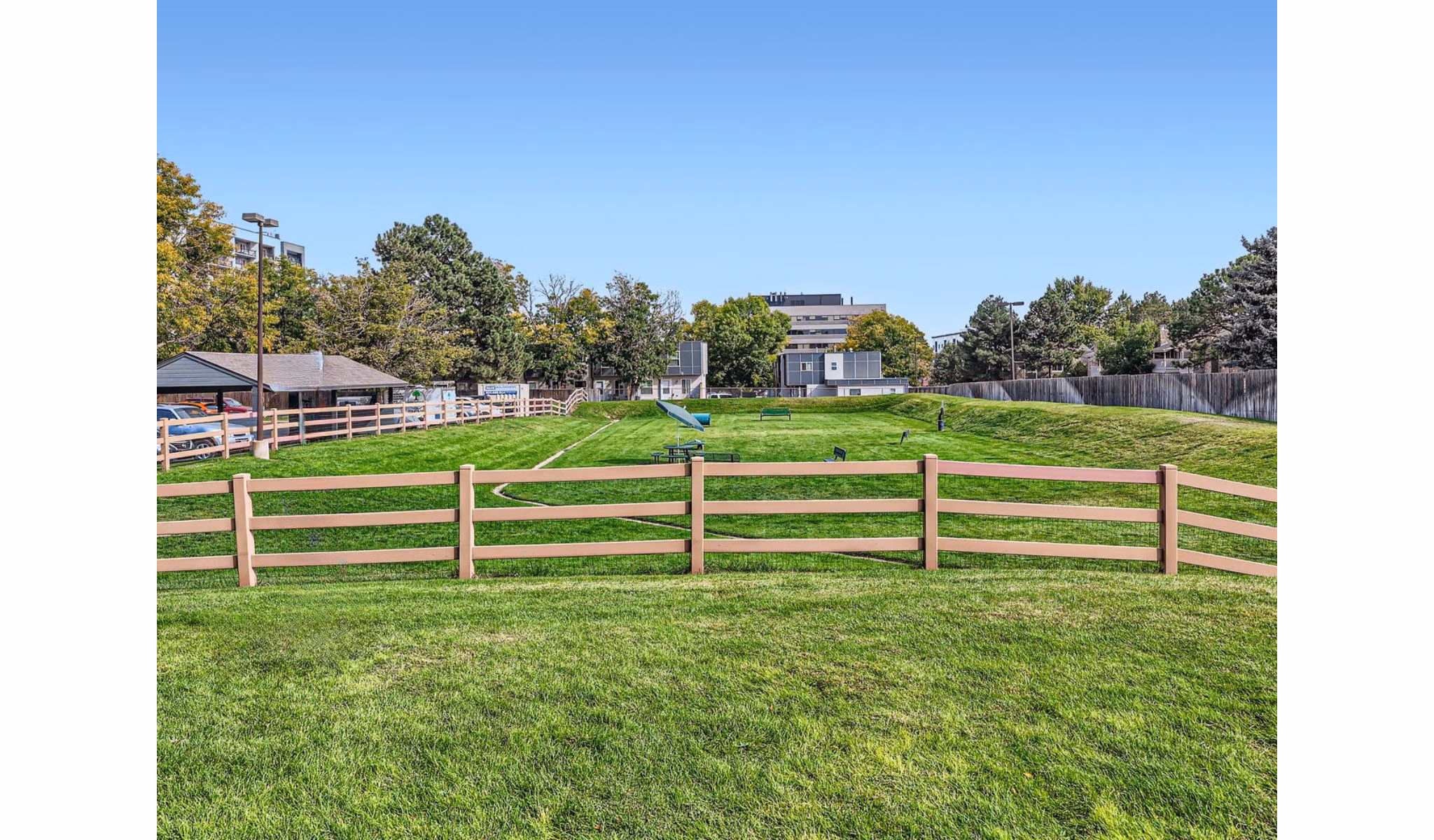 dog park at Edge DTC Apartments