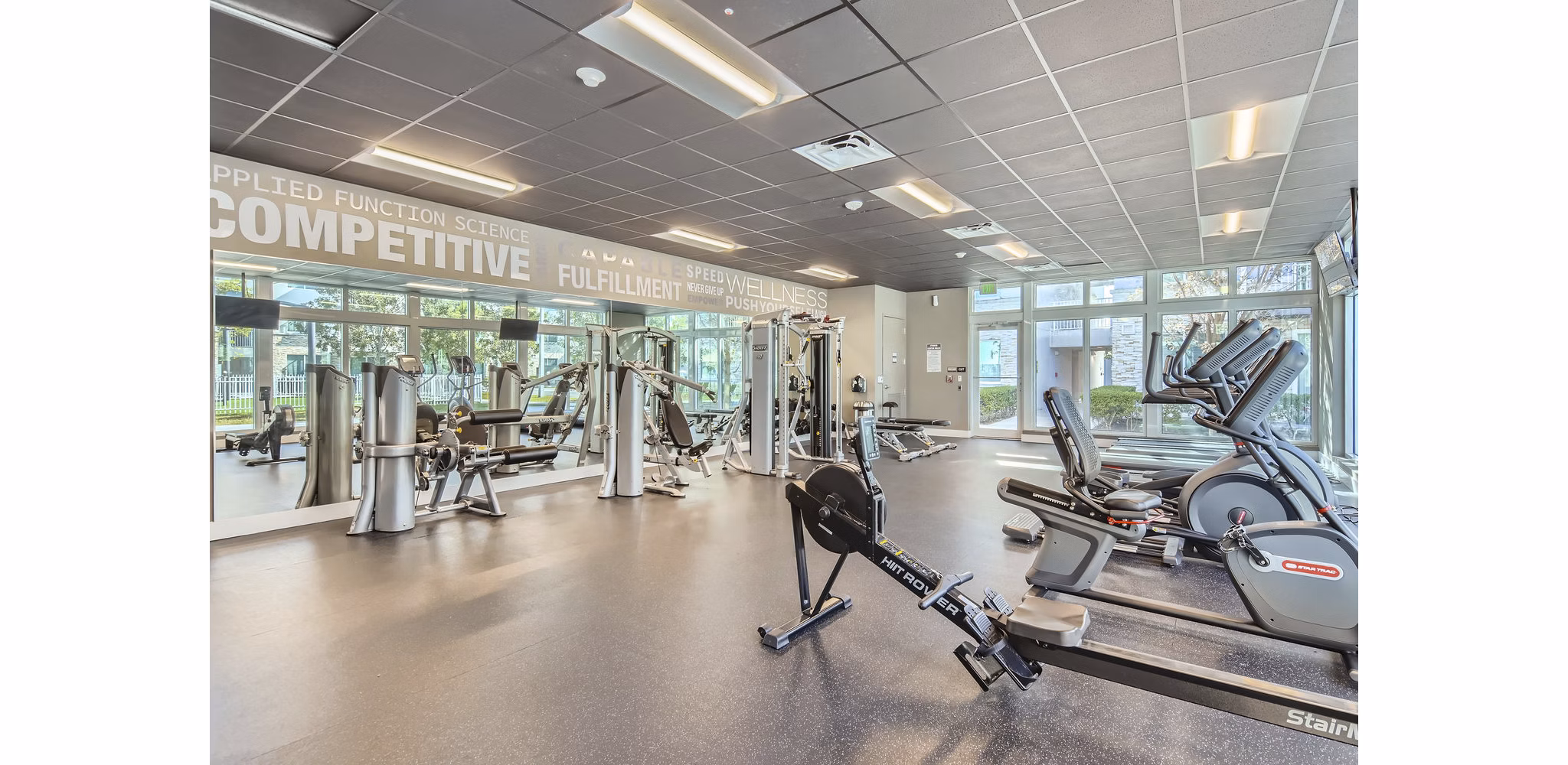 fitness center at Amelia Apartments