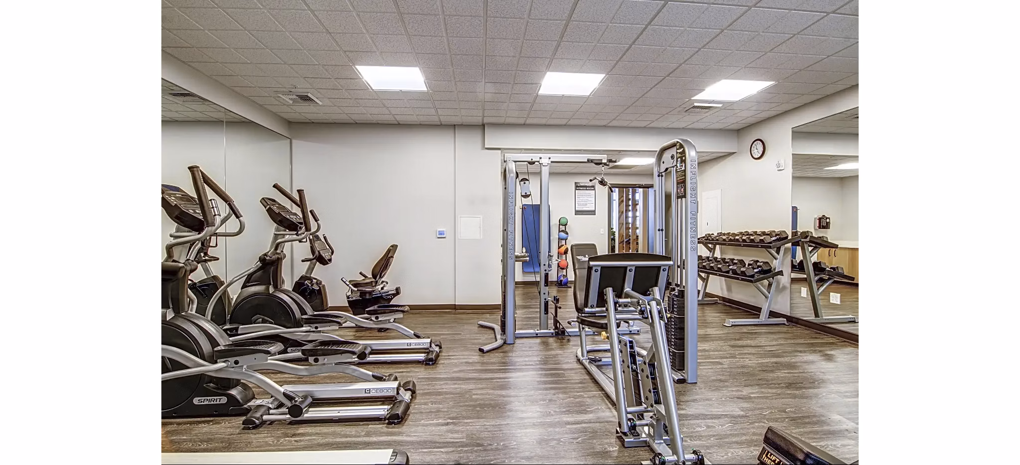 fitness center at Attwell off Main Apartments