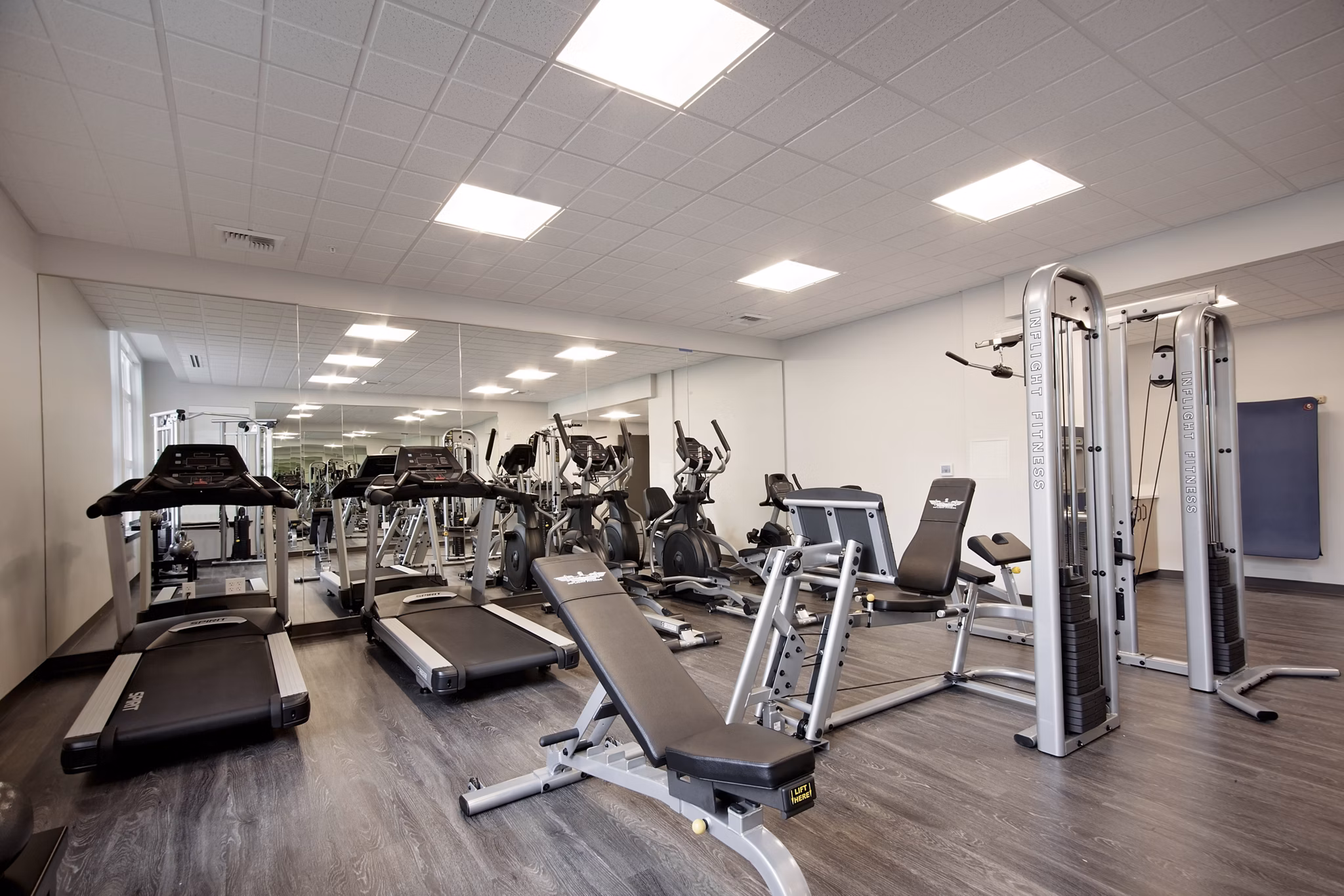 fitness center at Attwell off Main Apartments