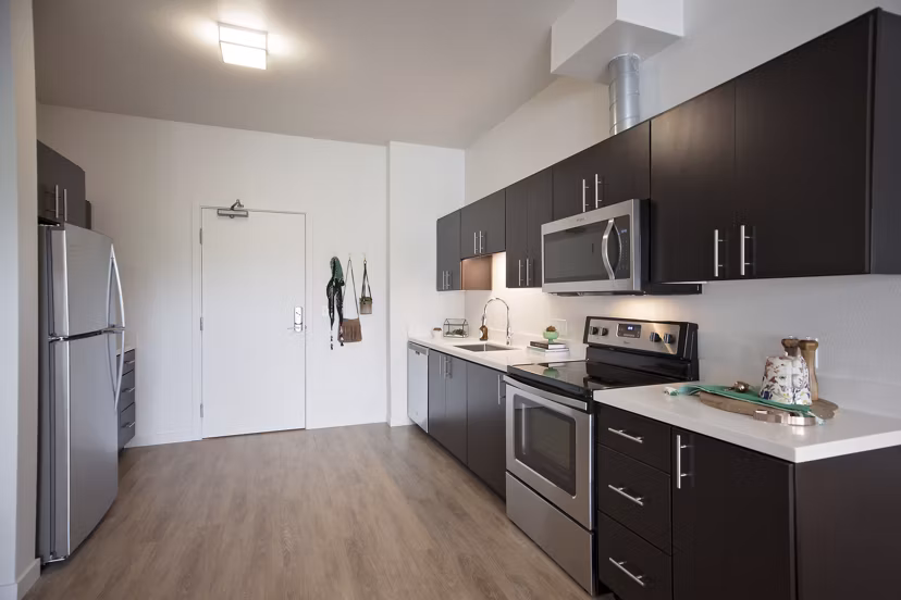kitchen at Attwell off Main Apartments