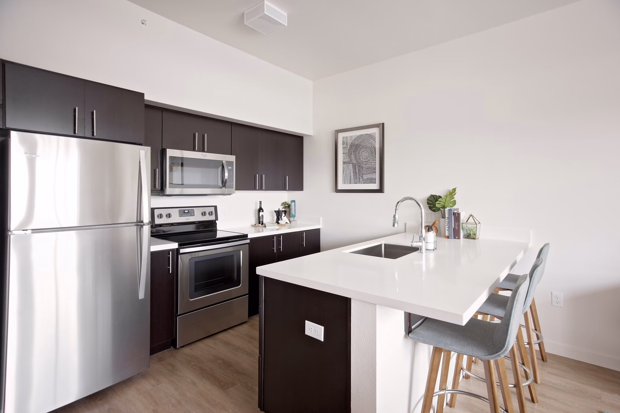 kitchen at Attwell off Main Apartments