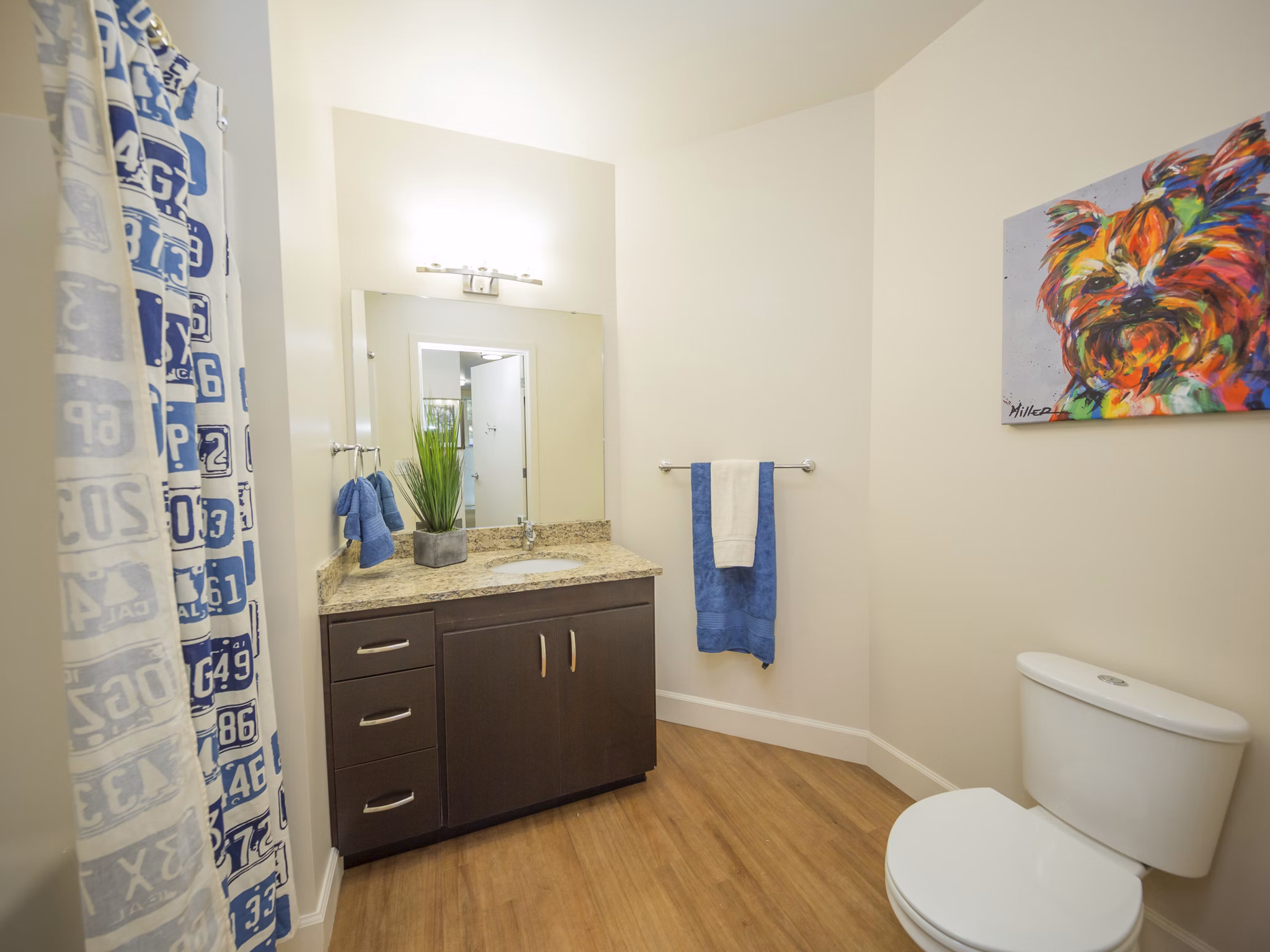 bathroom at The Cameron Apartments