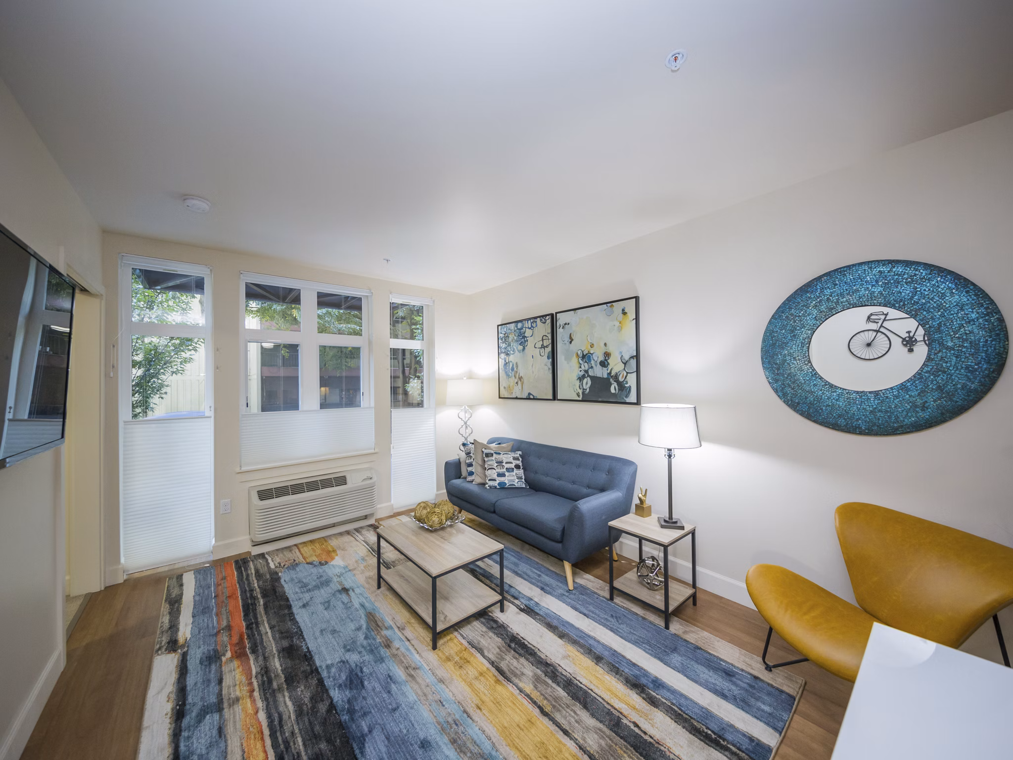 living room at The Cameron Apartments