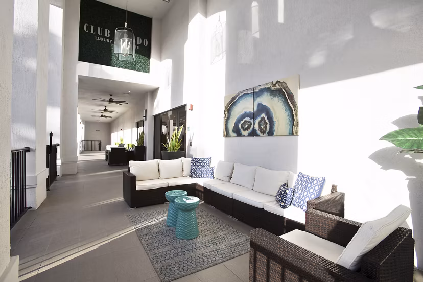 patio at Club Prado Apartments