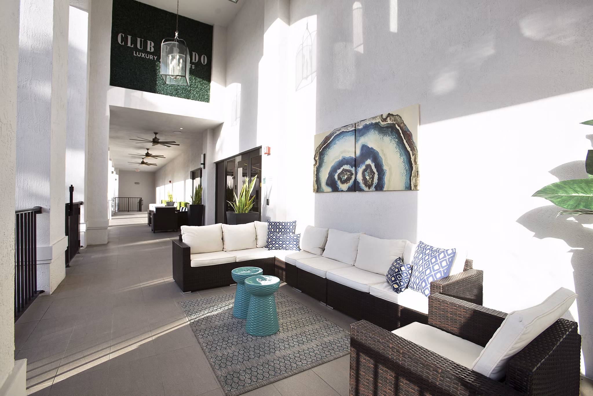 patio at Club Prado Apartments