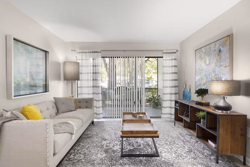 living room at Emerald Palms Apartments