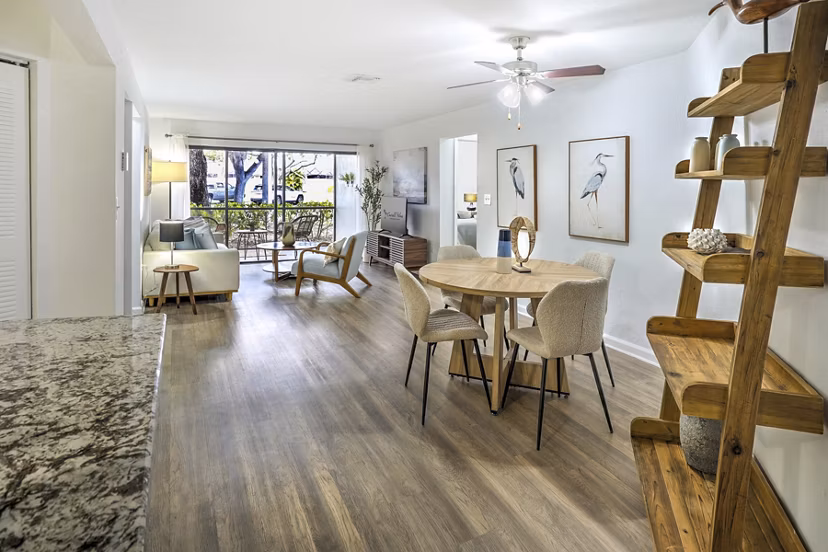 living room at Emerald Palms Apartments