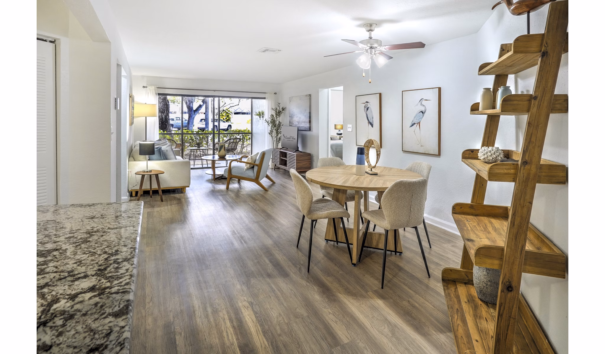 living room at Emerald Palms Apartments