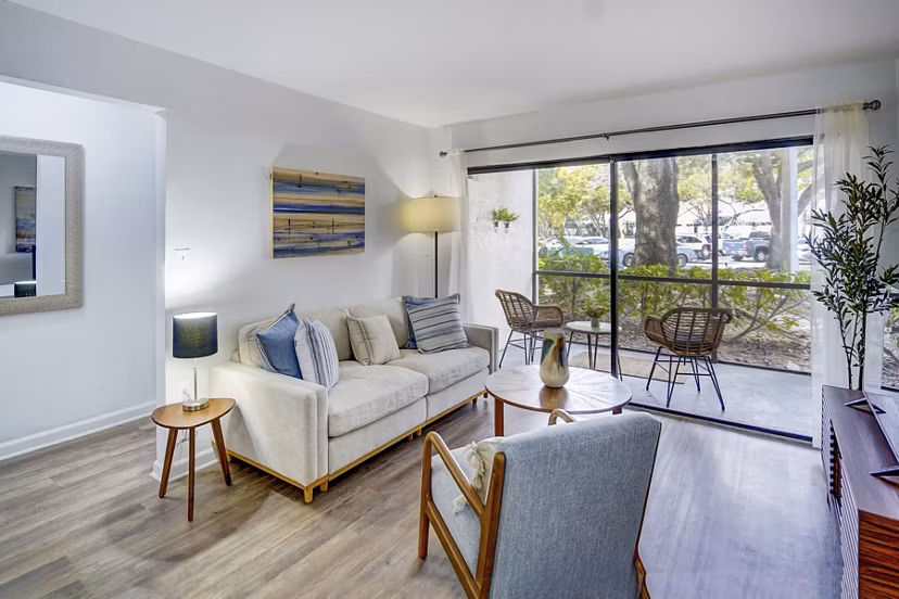 living room at Emerald Palms Apartments