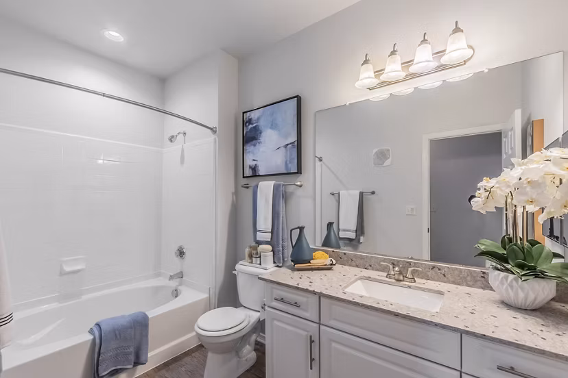 bathroom atGrand Estates at Keller Apartments
